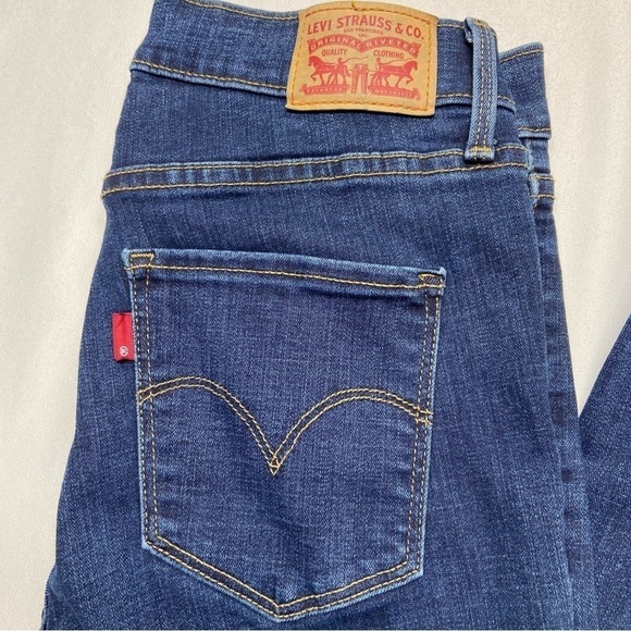 Levi’s 315 Shaping Bootcut Dark Wash High Rise W28 L31 Stretch Denim Jeans - Picture 14 of 16